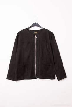 Picture of CURVY GIRL SUEDE ZIP UP JACKET